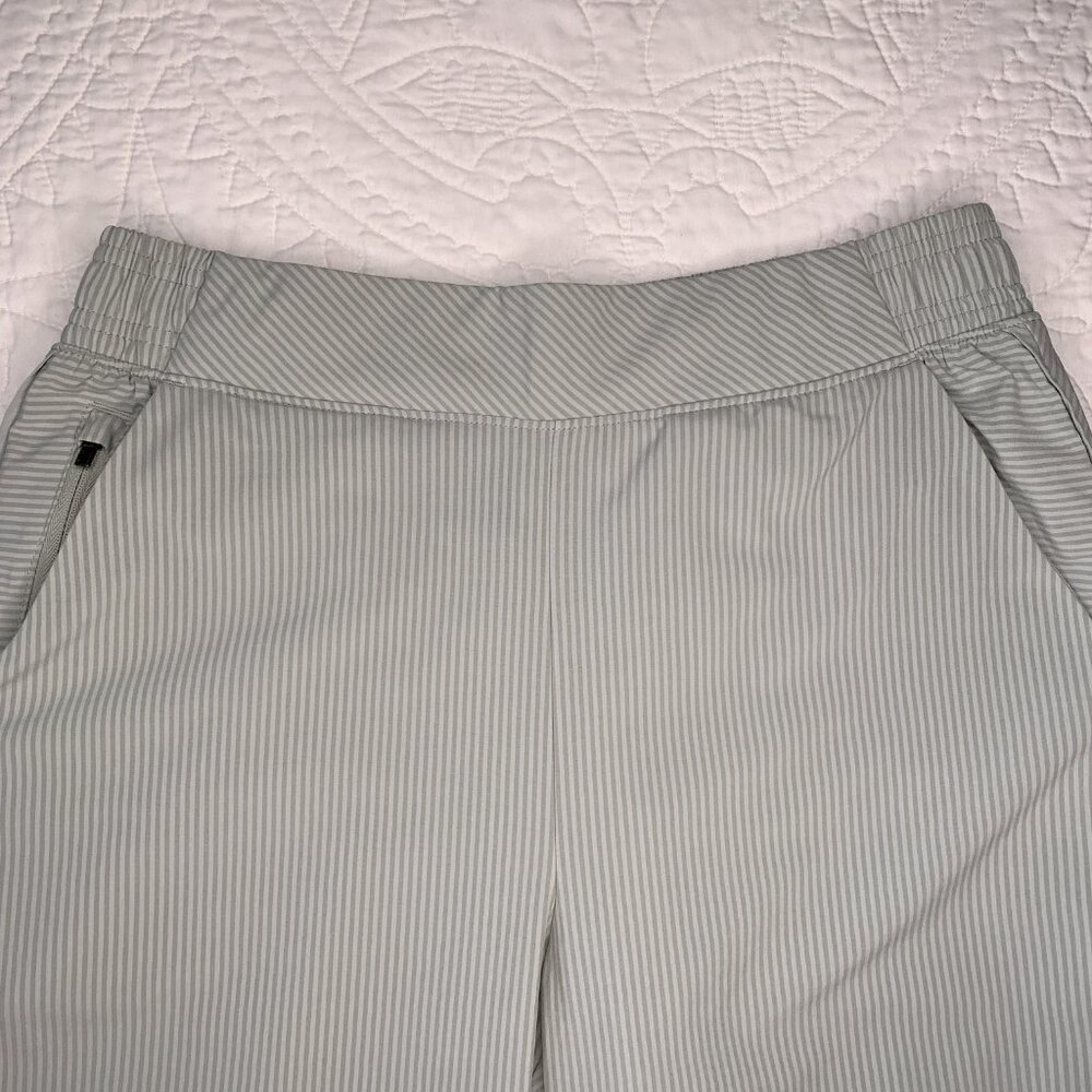 Athleta Brooklyn Green City Striped Joggers - Size 8 - Picture 2 of 5